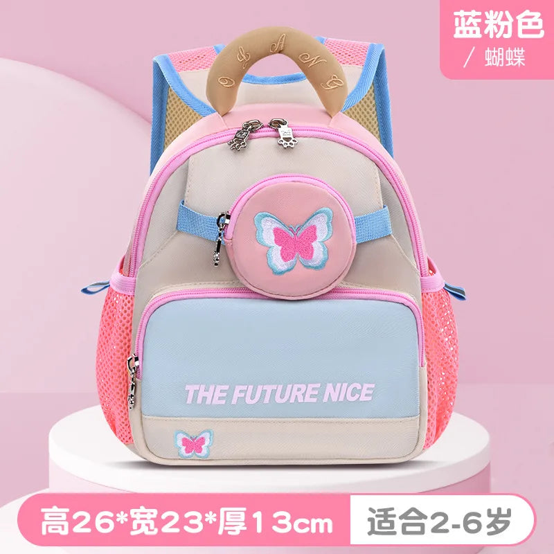 2024 New Cartoon Anti-lost Backpack Kindergarten School Book Bag Toddlers Travel Daypack With Coin Pocket for Girls and Boys