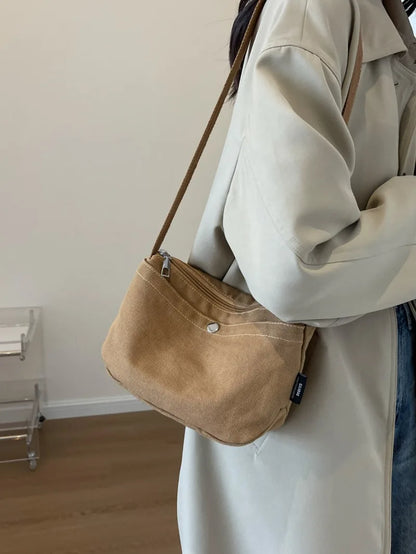 2024 New Casual Underarm One Shoulder Crossbody Bag All-match Versatile Zipper Handbags Large Capacity Purses Bolsas Mujer