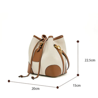 2024 New Casual Women Bucket High Quality Fashion Simple Handbag Large Capacity Messenger Bag