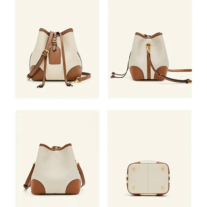 2024 New Casual Women Bucket High Quality Fashion Simple Handbag Large Capacity Messenger Bag