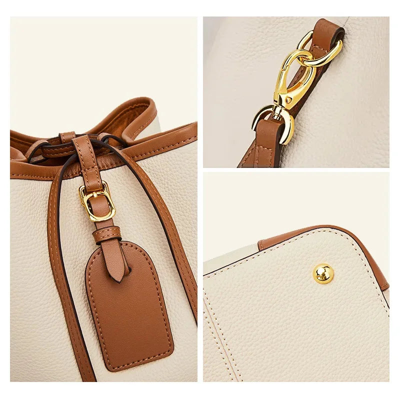 2024 New Casual Women Bucket High Quality Fashion Simple Handbag Large Capacity Messenger Bag