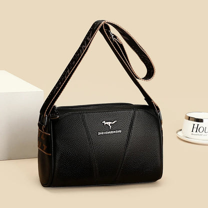 2024 New Cow Leather Handbag Female Cowhide Messenger Tote Sac High Quality Genuine Leather Women Crossbody Shoulder Bags