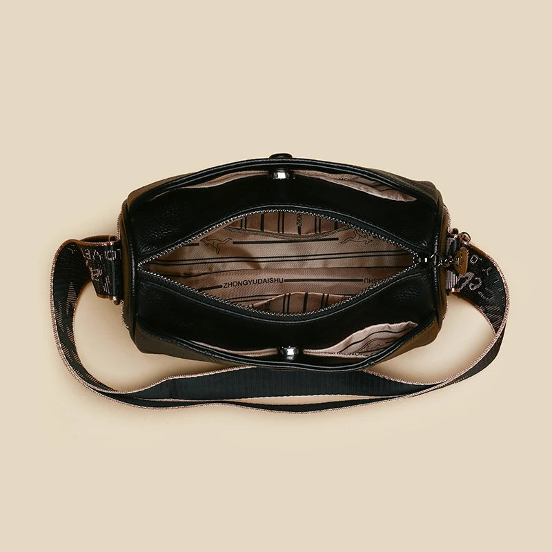 2024 New Cow Leather Handbag Female Cowhide Messenger Tote Sac High Quality Genuine Leather Women Crossbody Shoulder Bags