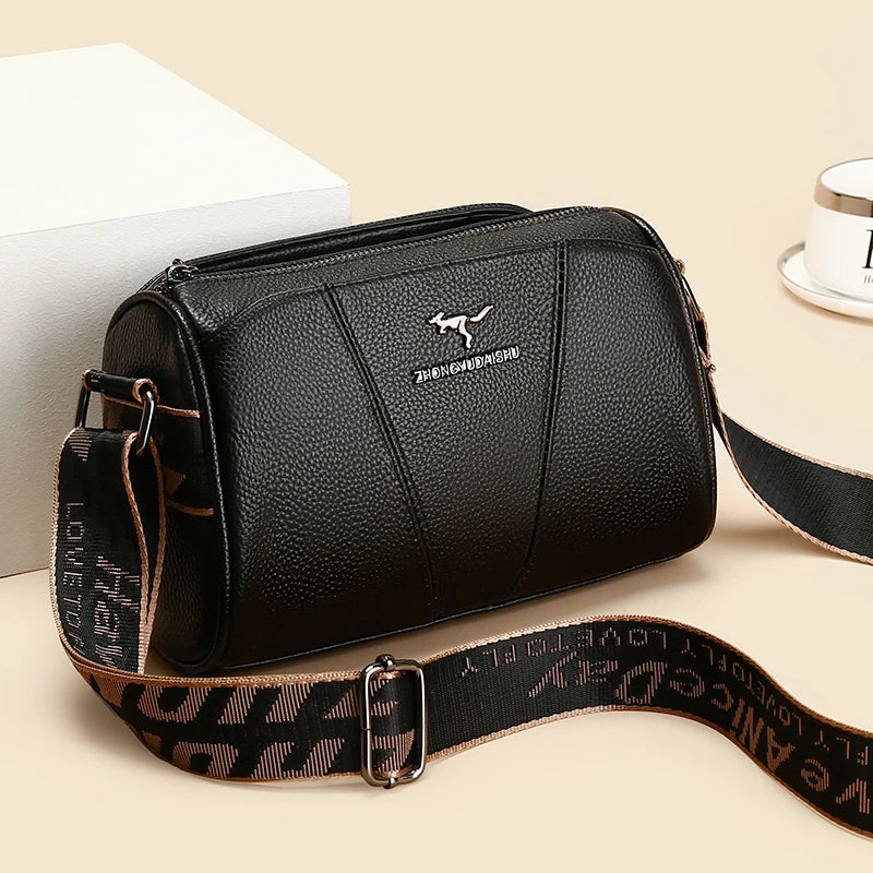 2024 New Cow Leather Handbag Female Cowhide Messenger Tote Sac High Quality Genuine Leather Women Crossbody Shoulder Bags