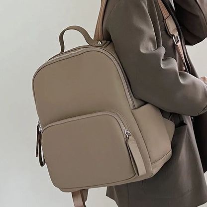 2024 New Cowhide Leather Shoulder Bags Large Capacity Practical Versatile Travel Bag Fashion Design Female School Laptop Bookbag