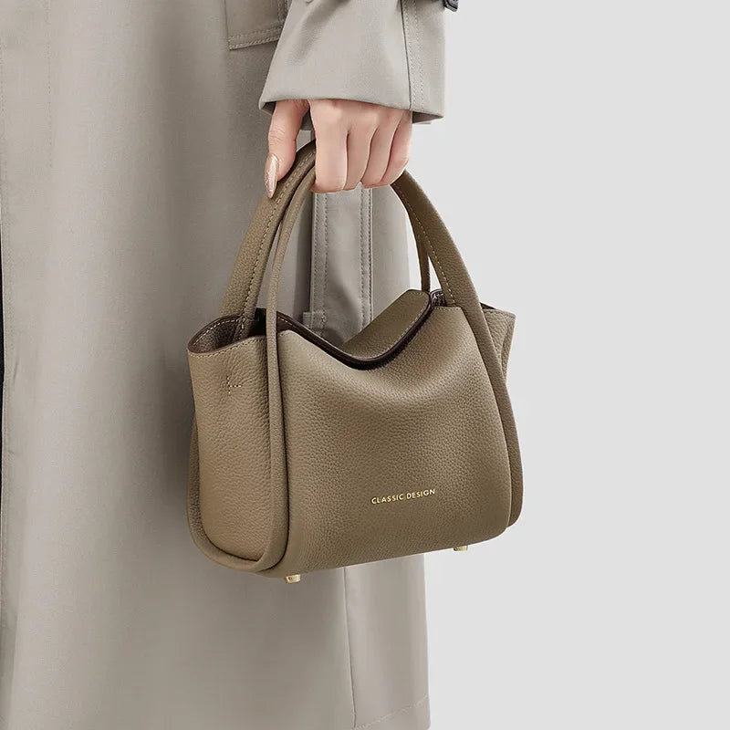 2024 New Crossbody Bag Women’s Bag Genuine Leather Bucket Bag Light Luxury Handbag Designer Bags  Bags Luxury Handbags