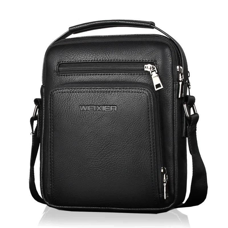 2024 New Crossbody Shoulder s Vintage Men Handbags Large Capacity PU Leather For Man Messenger s Tote Bag