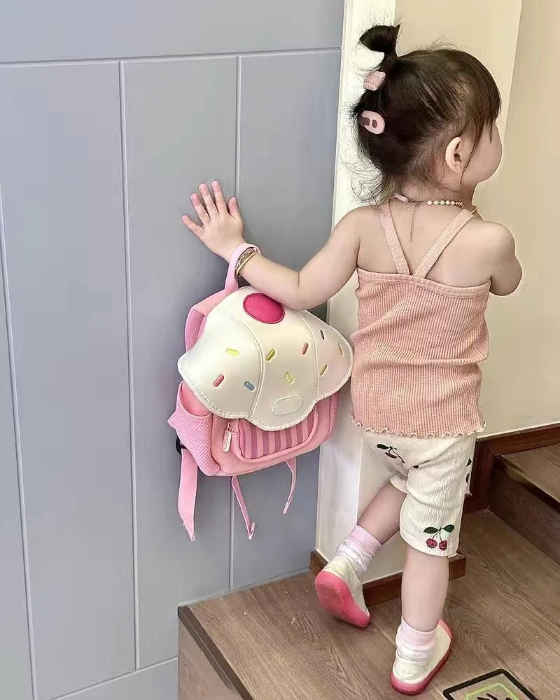 2024 New Design Mini Cute Mushroom Small Backpack Kindergarten Popular Children's Small Book Bag Trend For Daughter
