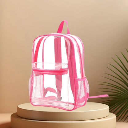 2024 New Design Transparent School Backpack PVC Waterproof Students Schoolbag Travel Bagpack Storage Bag College Bookbag Mochila