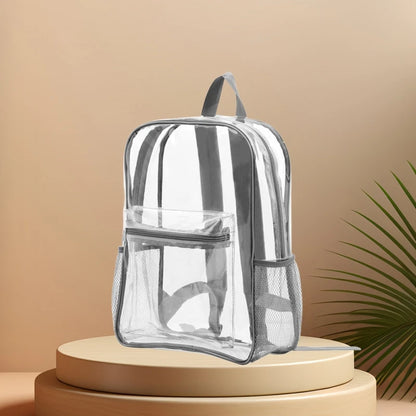 2024 New Design Transparent School Backpack PVC Waterproof Students Schoolbag Travel Bagpack Storage Bag College Bookbag Mochila