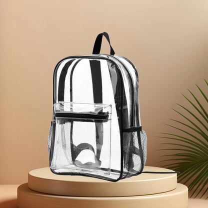 2024 New Design Transparent School Backpack PVC Waterproof Students Schoolbag Travel Bagpack Storage Bag College Bookbag Mochila