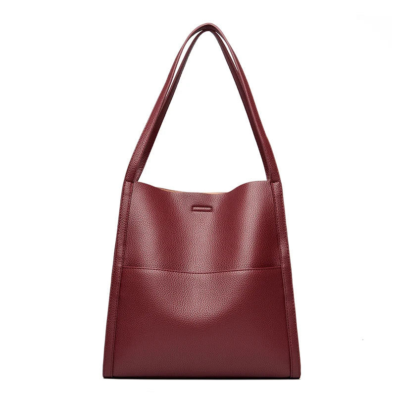 2024 New Designer Ladies Shoulder Bags Luxury Soft Leather Handbags For Women  Large Capacity Shopper Casual Tote Bag Bolsas SAC