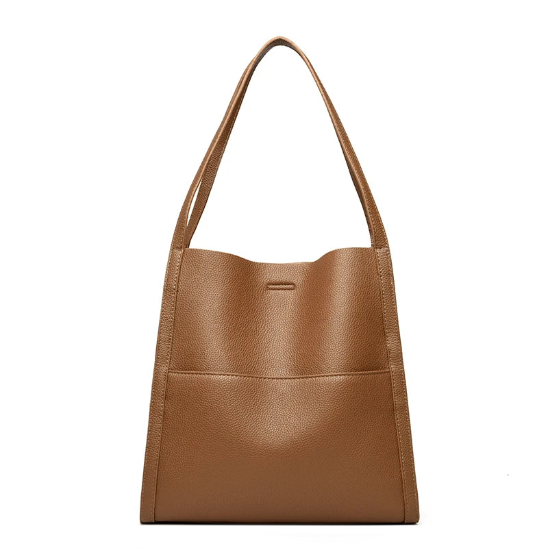 2024 New Designer Ladies Shoulder Bags Luxury Soft Leather Handbags For Women  Large Capacity Shopper Casual Tote Bag Bolsas SAC