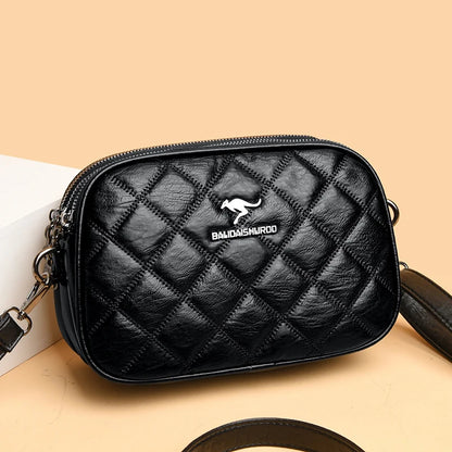 2024 New Designer Multi-pocket Women Tote Bag High Quality Soft Leather Female Shoulder Messenger Bags Luxury Ladies Handbag Sac