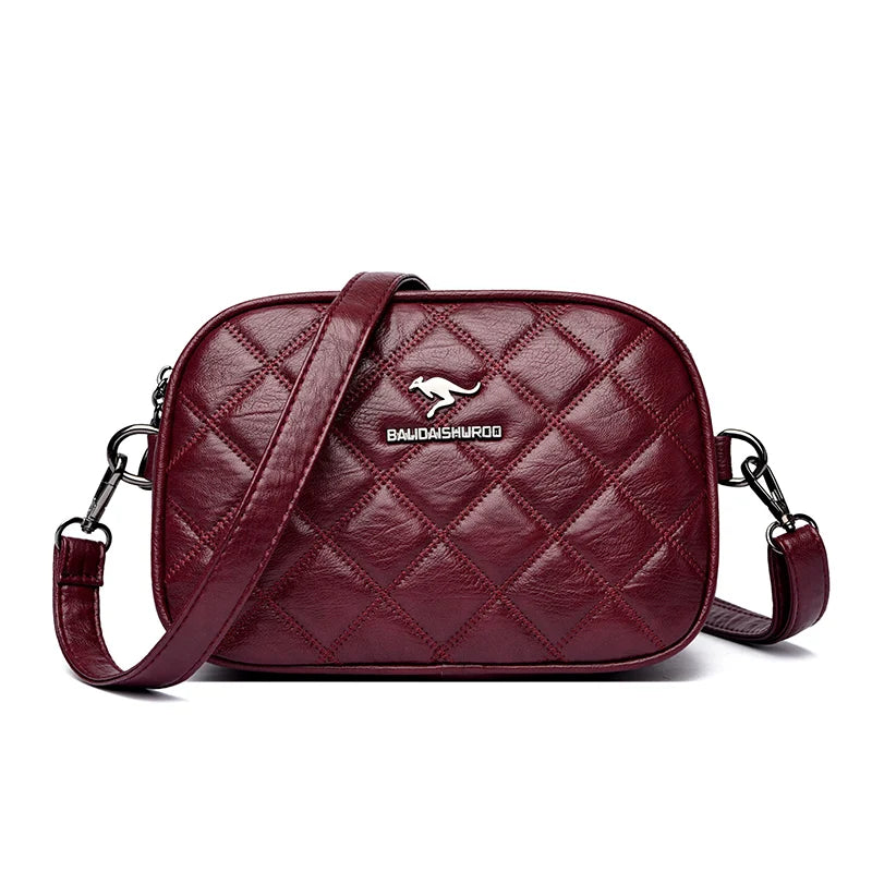2024 New Designer Multi-pocket Women Tote Bag High Quality Soft Leather Female Shoulder Messenger Bags Luxury Ladies Handbag Sac