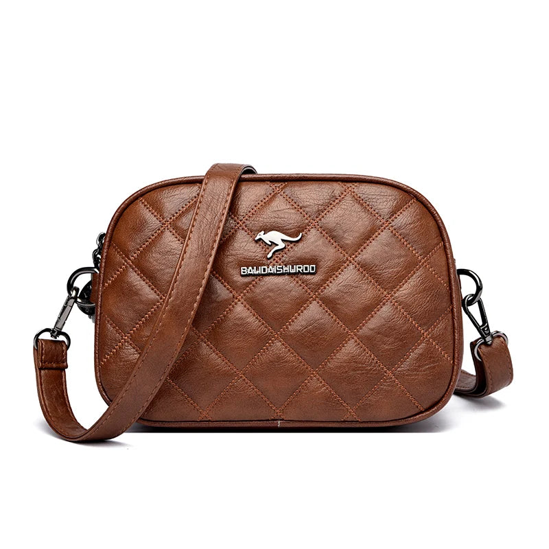 2024 New Designer Multi-pocket Women Tote Bag High Quality Soft Leather Female Shoulder Messenger Bags Luxury Ladies Handbag Sac