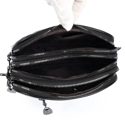 2024 New Designer Multi-pocket Women Tote Bag High Quality Soft Leather Female Shoulder Messenger Bags Luxury Ladies Handbag Sac