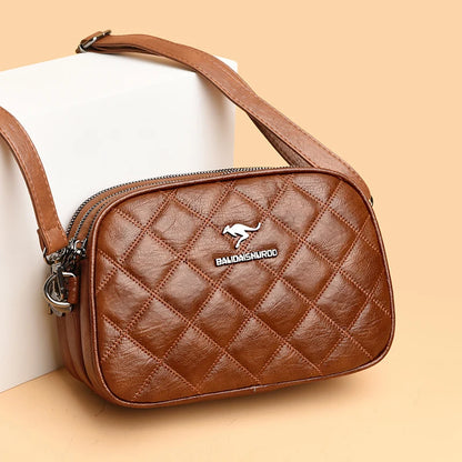 2024 New Designer Multi-pocket Women Tote Bag High Quality Soft Leather Female Shoulder Messenger Bags Luxury Ladies Handbag Sac