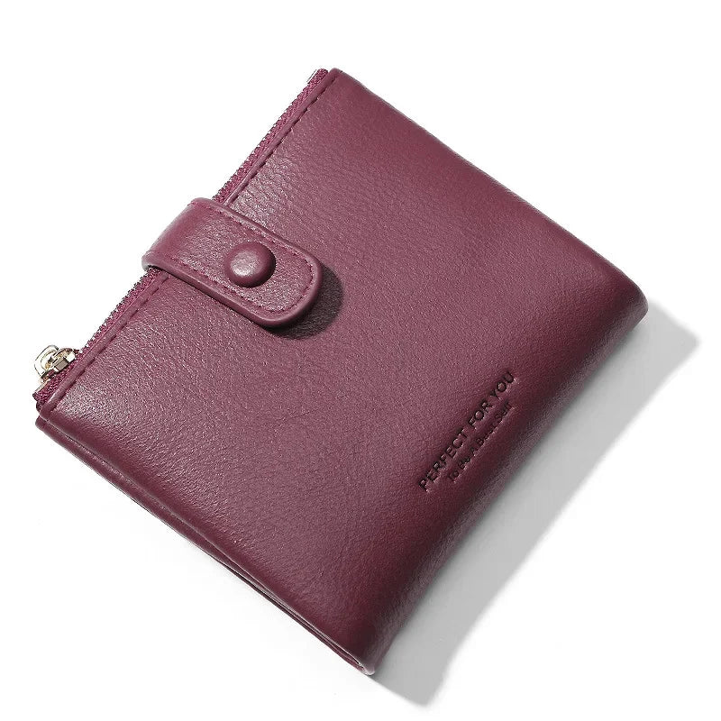 2024 New Double Zipper Pocket Ladies Wallet Pu Leather Large-Capacity Coin Purse, Female Card Hand Bag