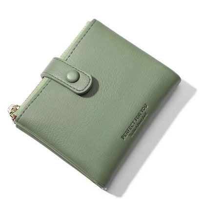 2024 New Double Zipper Pocket Ladies Wallet Pu Leather Large-Capacity Coin Purse, Female Card Hand Bag