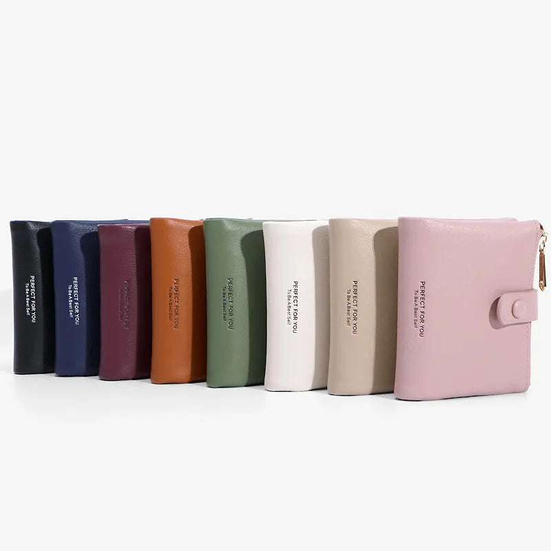 2024 New Double Zipper Pocket Ladies Wallet Pu Leather Large-Capacity Coin Purse, Female Card Hand Bag