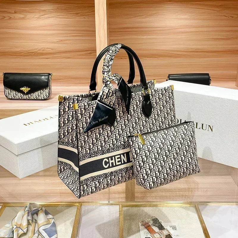 2024 New Embroidery Large Capacity Casual Totes Luxury Fashion Shoulder Bags Famous Designer Women Purse And Handbags Sac A Main