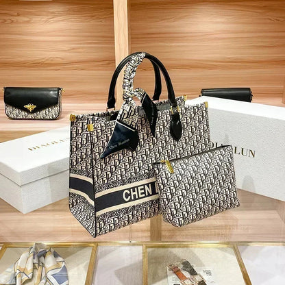 2024 New Embroidery Large Capacity Casual Totes Luxury Fashion Shoulder Bags Famous Designer Women Purse And Handbags Sac A Main