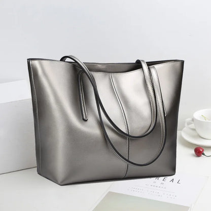 2024 New Fashion Casual Genuine Leather Women Bags All-match Trendy Handbags Large Capacity Versatile Practical Tote Bolsos
