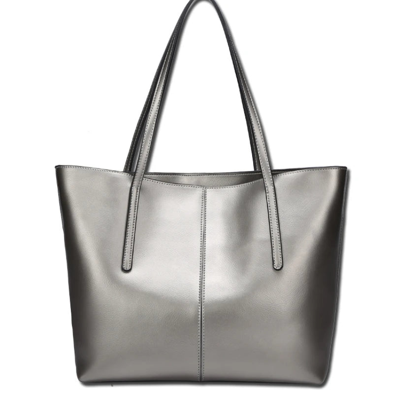 2024 New Fashion Casual Genuine Leather Women Bags All-match Trendy Handbags Large Capacity Versatile Practical Tote Bolsos