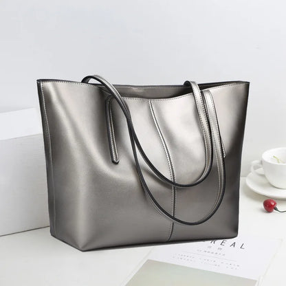 2024 New Fashion Casual Genuine Leather Women Bags All-match Trendy Handbags Large Capacity Versatile Practical Tote Bolsos