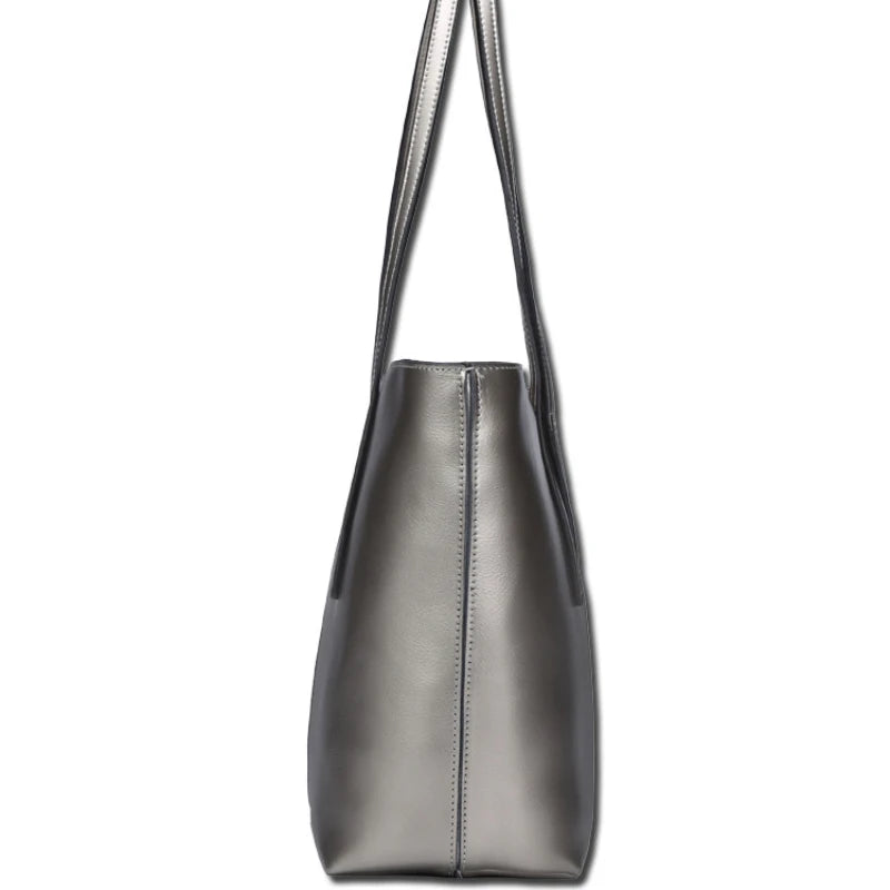 2024 New Fashion Casual Genuine Leather Women Bags All-match Trendy Handbags Large Capacity Versatile Practical Tote Bolsos
