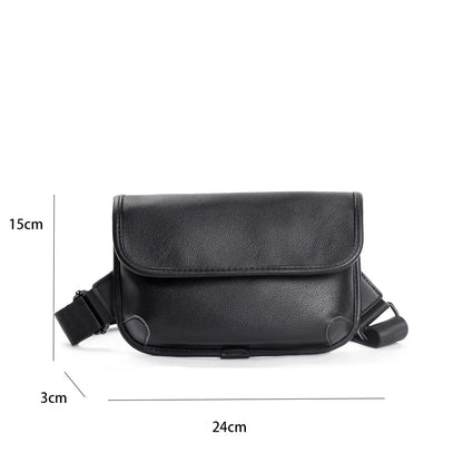 2024 New Fashion Chest Small Square PU Leather Black Shoulder s Luxury Brand Mobile Phone Messenger Bag hand