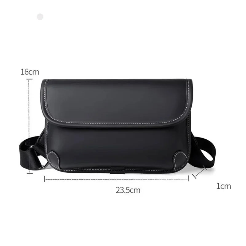 2024 New Fashion Chest Small Square PU Leather Black Shoulder s Luxury Brand Mobile Phone Messenger Bag hand