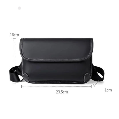 2024 New Fashion Chest Small Square PU Leather Black Shoulder s Luxury Brand Mobile Phone Messenger Bag hand