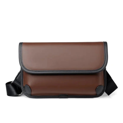 2024 New Fashion Chest Small Square PU Leather Black Shoulder s Luxury Brand Mobile Phone Messenger Bag hand