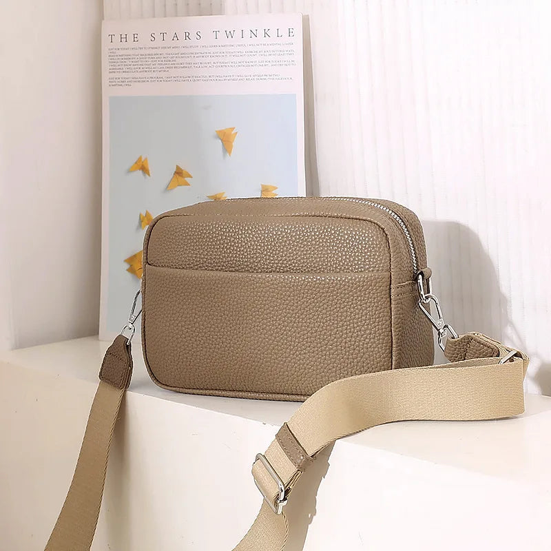 2024 New Fashion Female Shoulder Bag Solid Color PU Leather Women Shoulder Crossbody Casual Trendy Small Bag