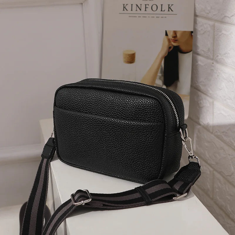 2024 New Fashion Female Shoulder Bag Solid Color PU Leather Women Shoulder Crossbody Casual Trendy Small Bag