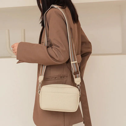 2024 New Fashion Female Shoulder Bag Solid Color PU Leather Women Shoulder Crossbody Casual Trendy Small Bag