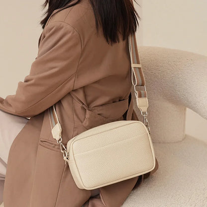 2024 New Fashion Female Shoulder Bag Solid Color PU Leather Women Shoulder Crossbody Casual Trendy Small Bag