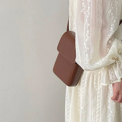 2024 New Fashion Flap Crossbody Bags Women PU Leather Mini Phone Bag Solid Simple All-match Handbags Female Shoulder Purses