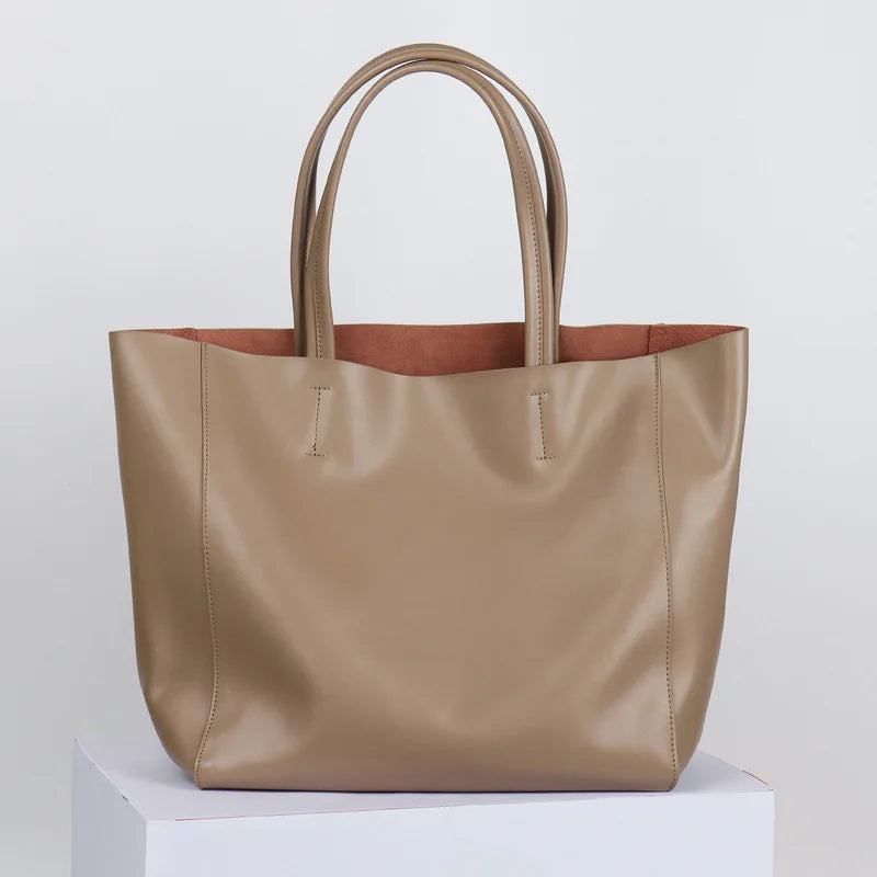 2024 New Fashion Large-capacity Mommy Shopping Bag Versatile Commuter Tote Bag Cowhide Luxury Practical Bolsos Mujer Feminino