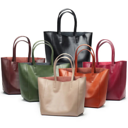 2024 New Fashion Large-capacity Mommy Shopping Bag Versatile Commuter Tote Bag Cowhide Luxury Practical Bolsos Mujer Feminino