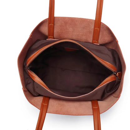 2024 New Fashion Large-capacity Mommy Shopping Bag Versatile Commuter Tote Bag Cowhide Luxury Practical Bolsos Mujer Feminino