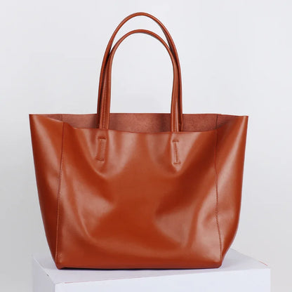 2024 New Fashion Large-capacity Mommy Shopping Bag Versatile Commuter Tote Bag Cowhide Luxury Practical Bolsos Mujer Feminino