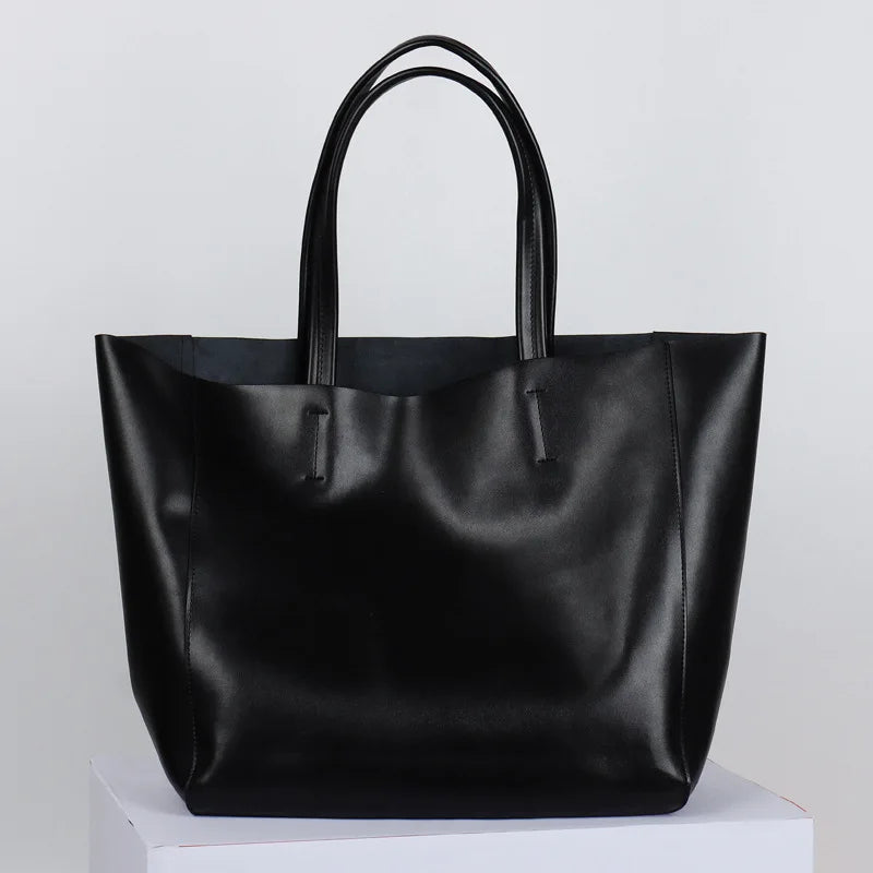 2024 New Fashion Large-capacity Mommy Shopping Bag Versatile Commuter Tote Bag Cowhide Luxury Practical Bolsos Mujer Feminino