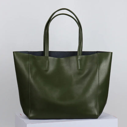 2024 New Fashion Large-capacity Mommy Shopping Bag Versatile Commuter Tote Bag Cowhide Luxury Practical Bolsos Mujer Feminino