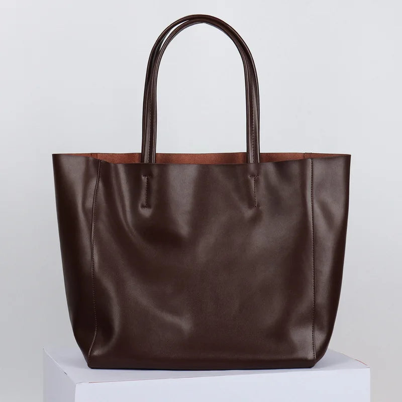 2024 New Fashion Large-capacity Mommy Shopping Bag Versatile Commuter Tote Bag Cowhide Luxury Practical Bolsos Mujer Feminino