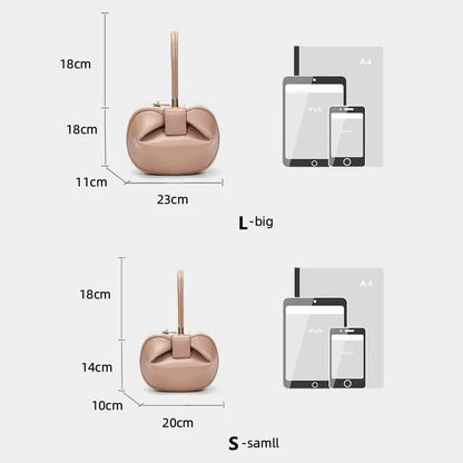 2024 New Fashion Leather Handbag Ladies Designer Korean Dumpling Shoulder Mobile Phone Wallet Small Wonton Bag Women