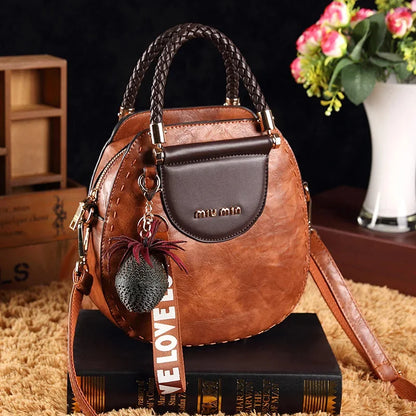 2024 New Fashion Leather Handbag Vintage Shoulder Elegant High Quality Pu Women Totes Crossbody Bags