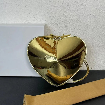 2024 New Fashion Love Bag Elegant Solid Luxury Cowhide Shoulder Crossbody Bags All-match Commuter Handbags Female Bolsas Mujer